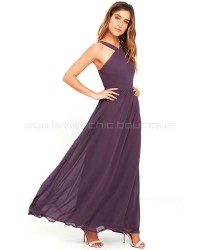 Air Of Romance Dusty Purple Maxi Dress 